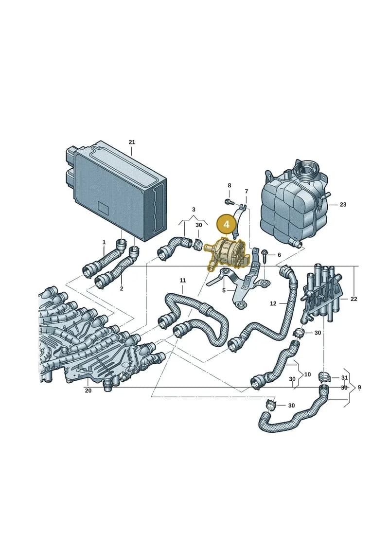 9J1965567H — Audi RS e-tron GT (2020-2025) diagram 4j1121020, position 4