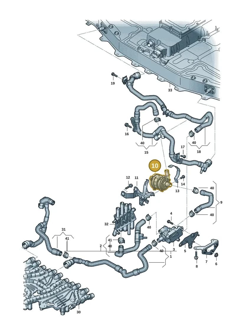 9J1965567H — Audi RS e-tron GT (2020-2025) diagram 4j1121040, position 10