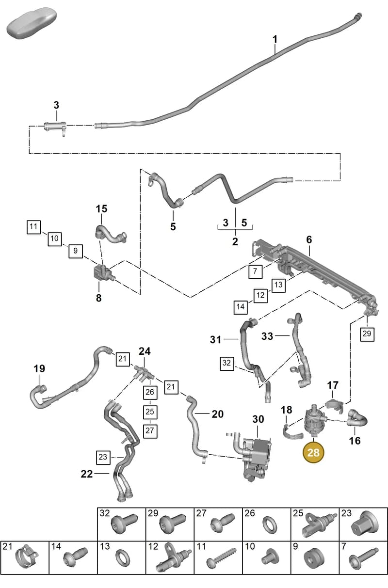 9J1965567H — Porsche 911 (2024-2025) diagram p63105550, position 28