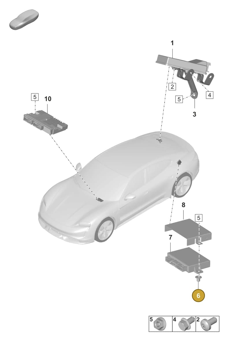 9J1965587 — Porsche Taycan Sport Turismo (2019-2024) diagram p56901030, position 6
