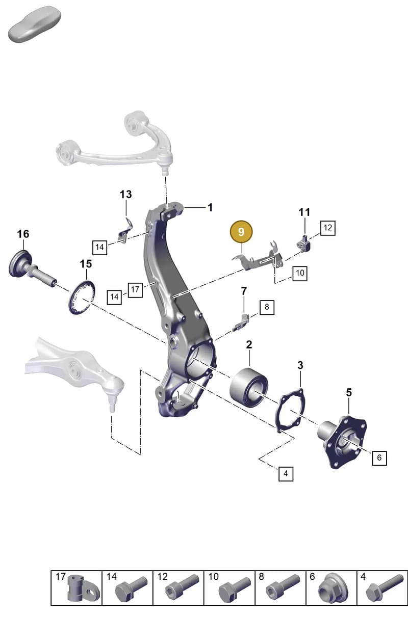 9J1971003B — Porsche Taycan Sport Turismo (2023-2025) diagram p56401020, position 9