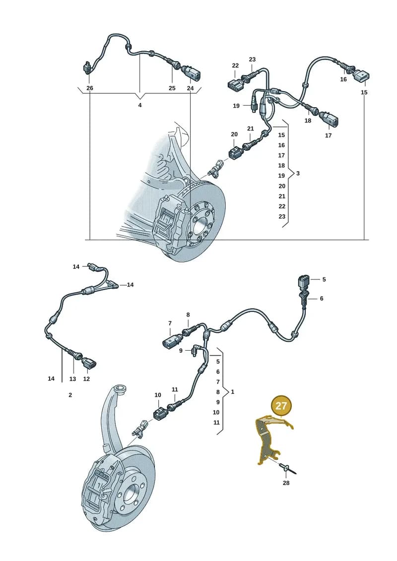 9J1971004A — Audi RS e-tron GT (2020-2025) diagram 4j1927100, position 27