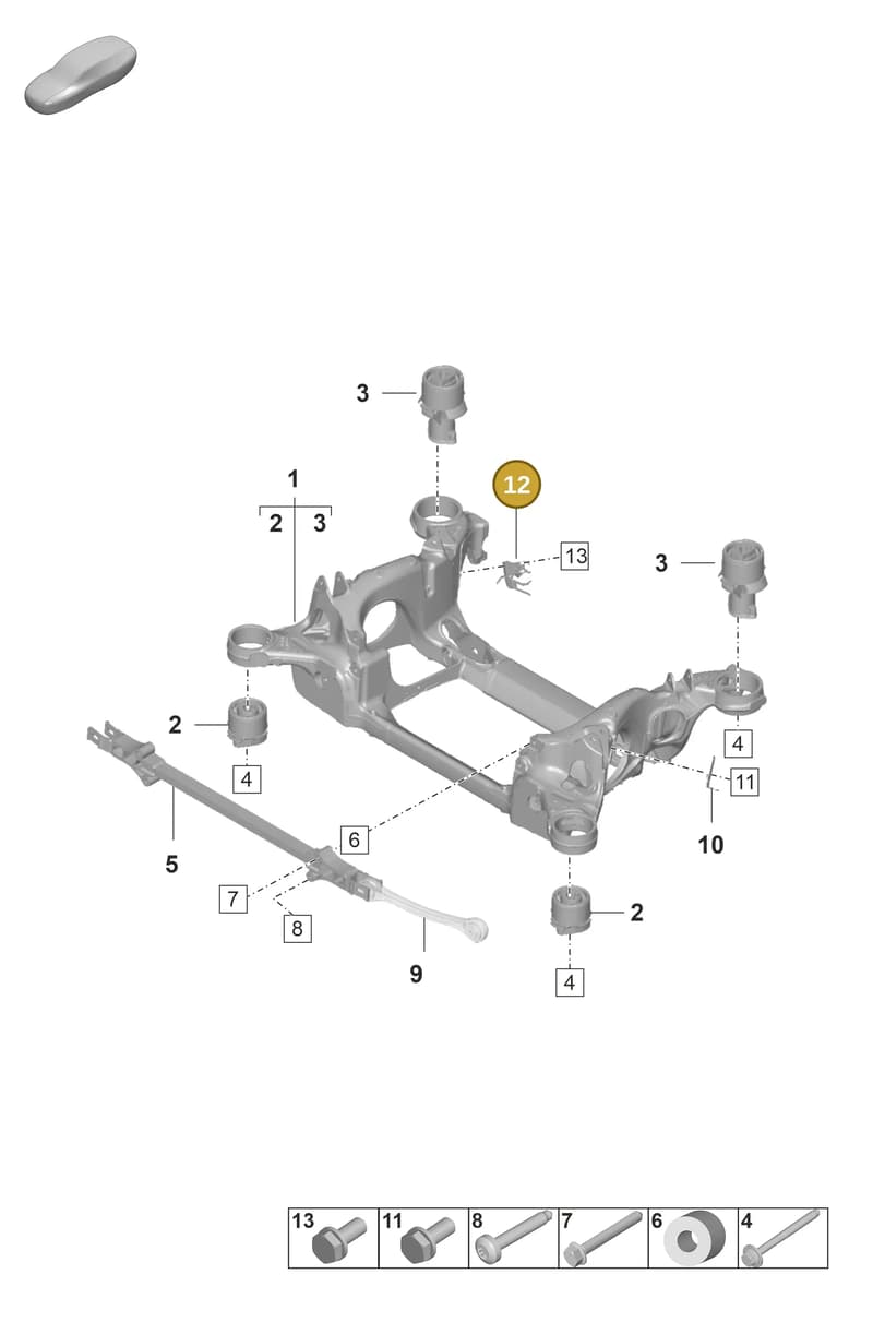 9J1971005A — Porsche Taycan Sport Turismo (2019-2024) diagram p56501000, position 12