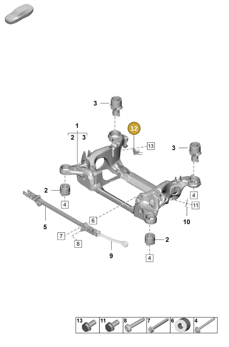 9J1971005C — Porsche Taycan Sport Turismo (2023-2025) diagram p64501000, position 12