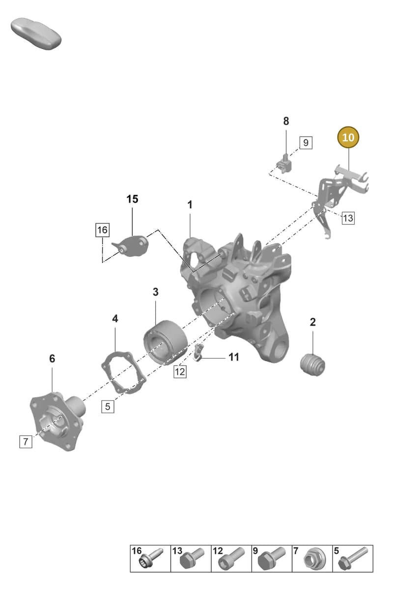9J1971005 — Porsche Taycan Sport Turismo (2023-2025) diagram p64501020, position 10