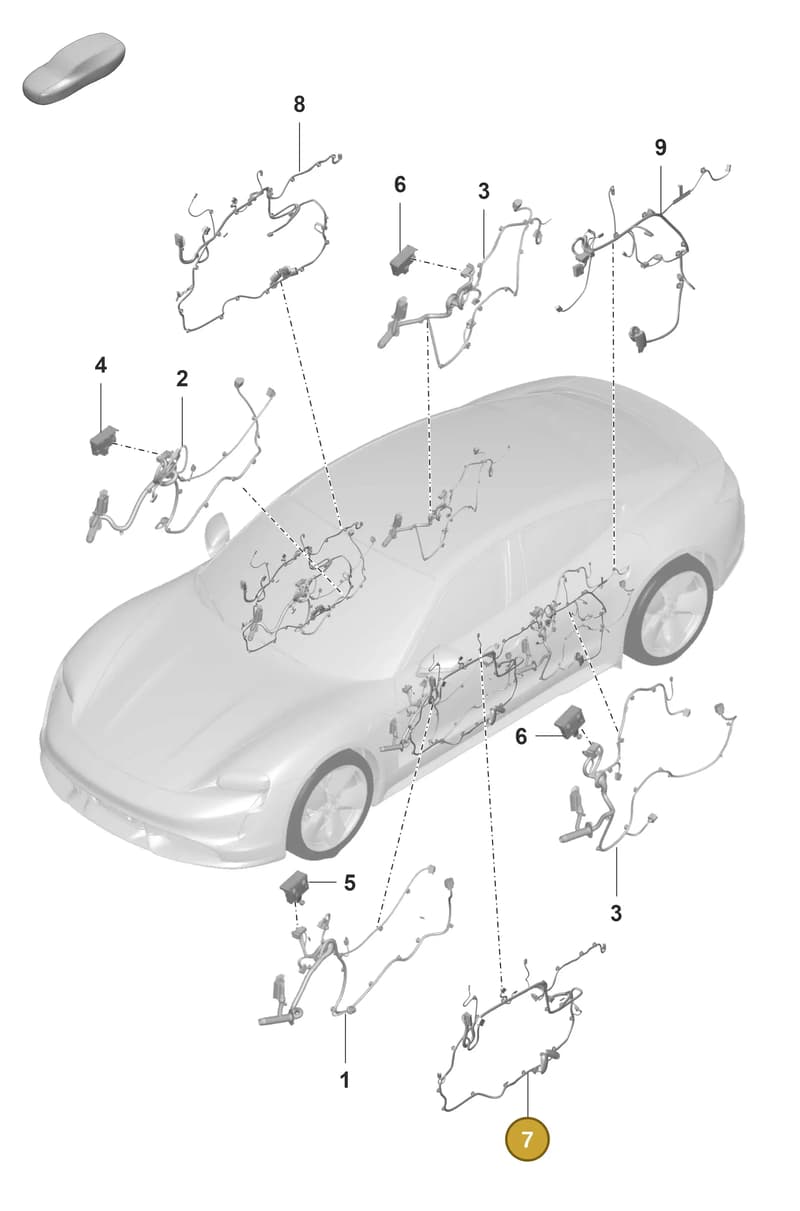 9J1971161ED — Porsche Taycan Sport Turismo (2019-2024) diagram p56902150, position 7