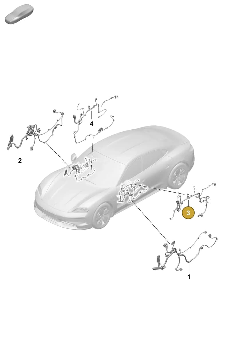 9J1971161FB — Porsche Taycan Sport Turismo (2023-2025) diagram p64903600, position 3