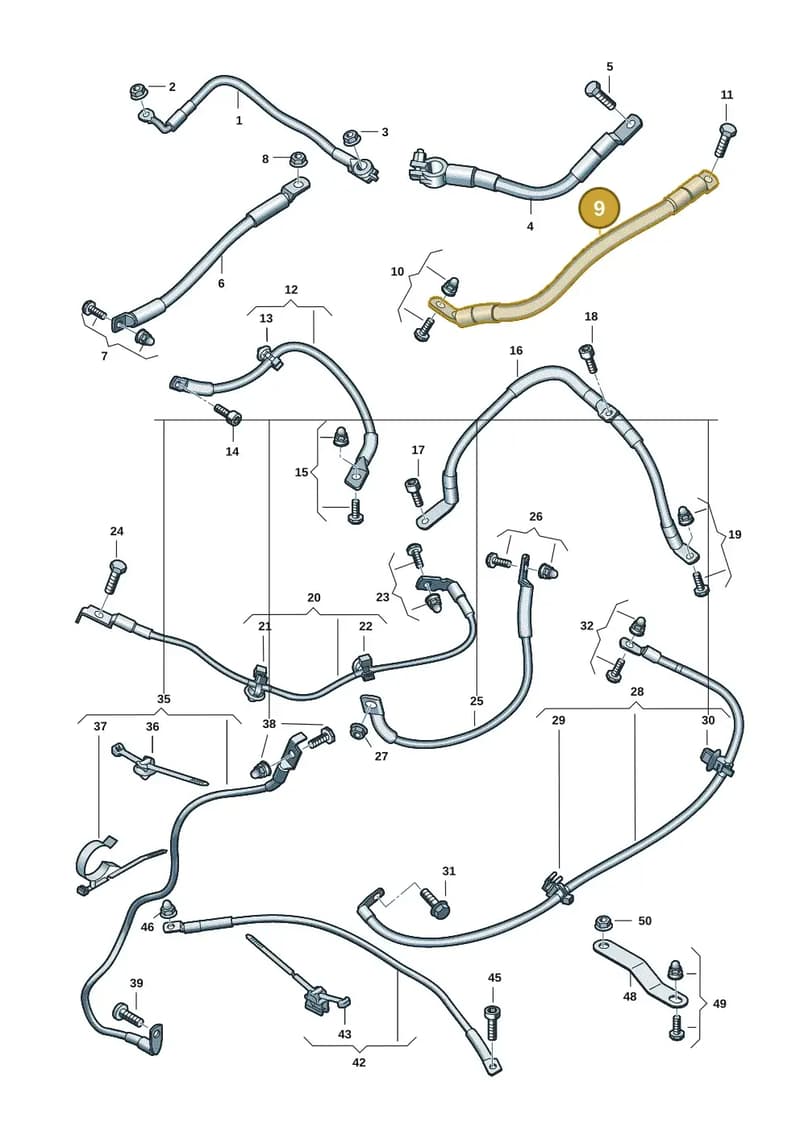 9J1971238A — Audi RS e-tron GT (2020-2025) diagram 4j1972000, position 9