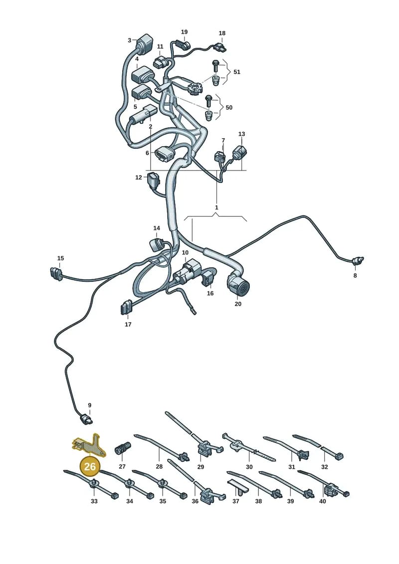 9J1971280A — Audi RS e-tron GT (2020-2025) diagram 4j1971250, position 26