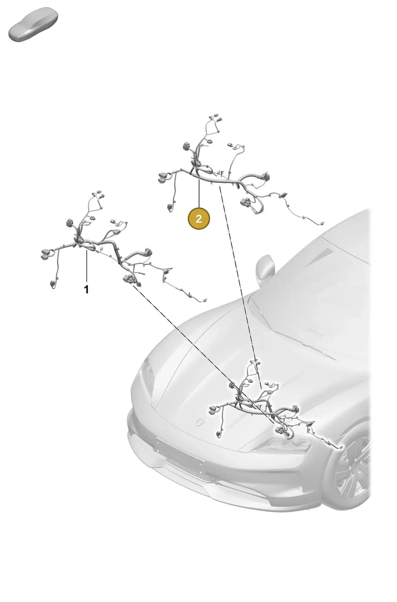 9J1971477B — Porsche Taycan Sport Turismo (2023-2025) diagram p64903900, position 2