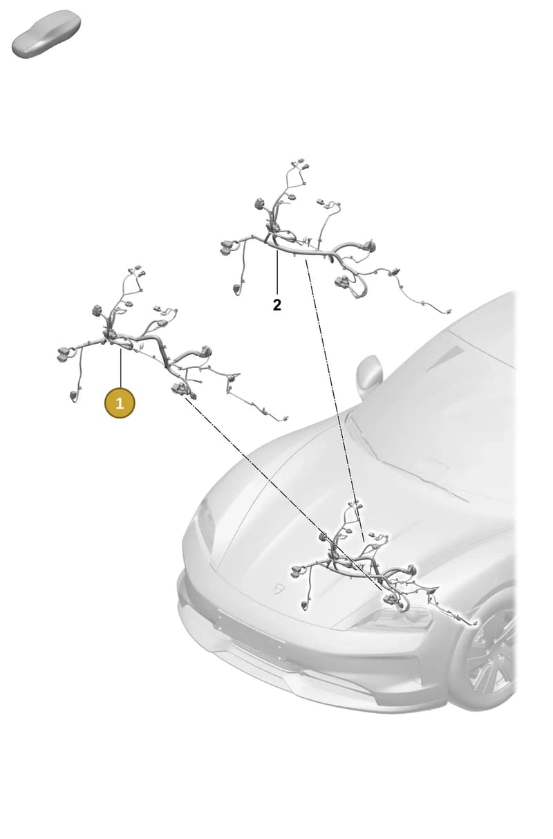 9J1971477D — Porsche Taycan Sport Turismo (2023-2025) diagram p64903900, position 1