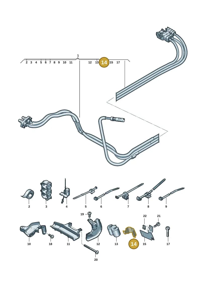 9J1971789A — Audi Q6 e-tron (2023-2025) diagram f5s970150, position 14