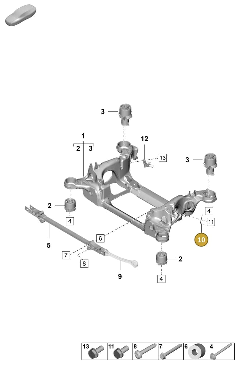 9J1971843B — Porsche Taycan Sport Turismo (2023-2025) diagram p64501000, position 10