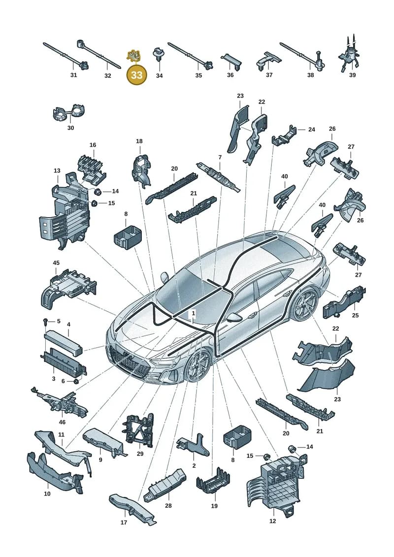9J1972793 — Audi RS e-tron GT (2020-2025) diagram 4j1971800, position 33