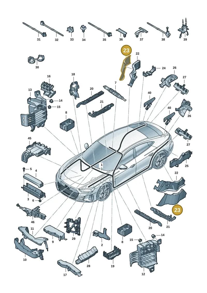 9J1972798 — Audi RS e-tron GT (2020-2025) diagram 4j1971800, position 23