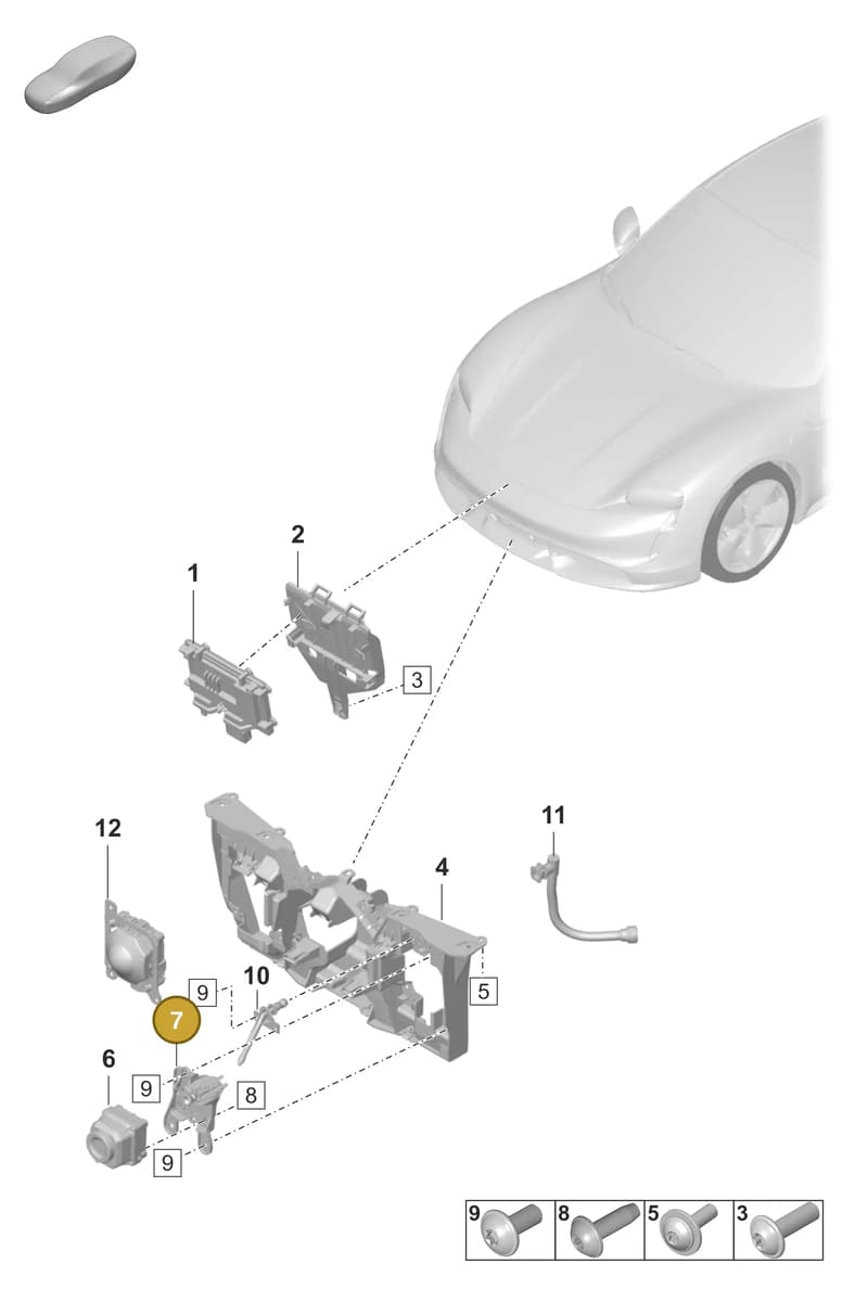 9J1980561A — Porsche Taycan Sport Turismo (2019-2024) diagram p56914000, position 7