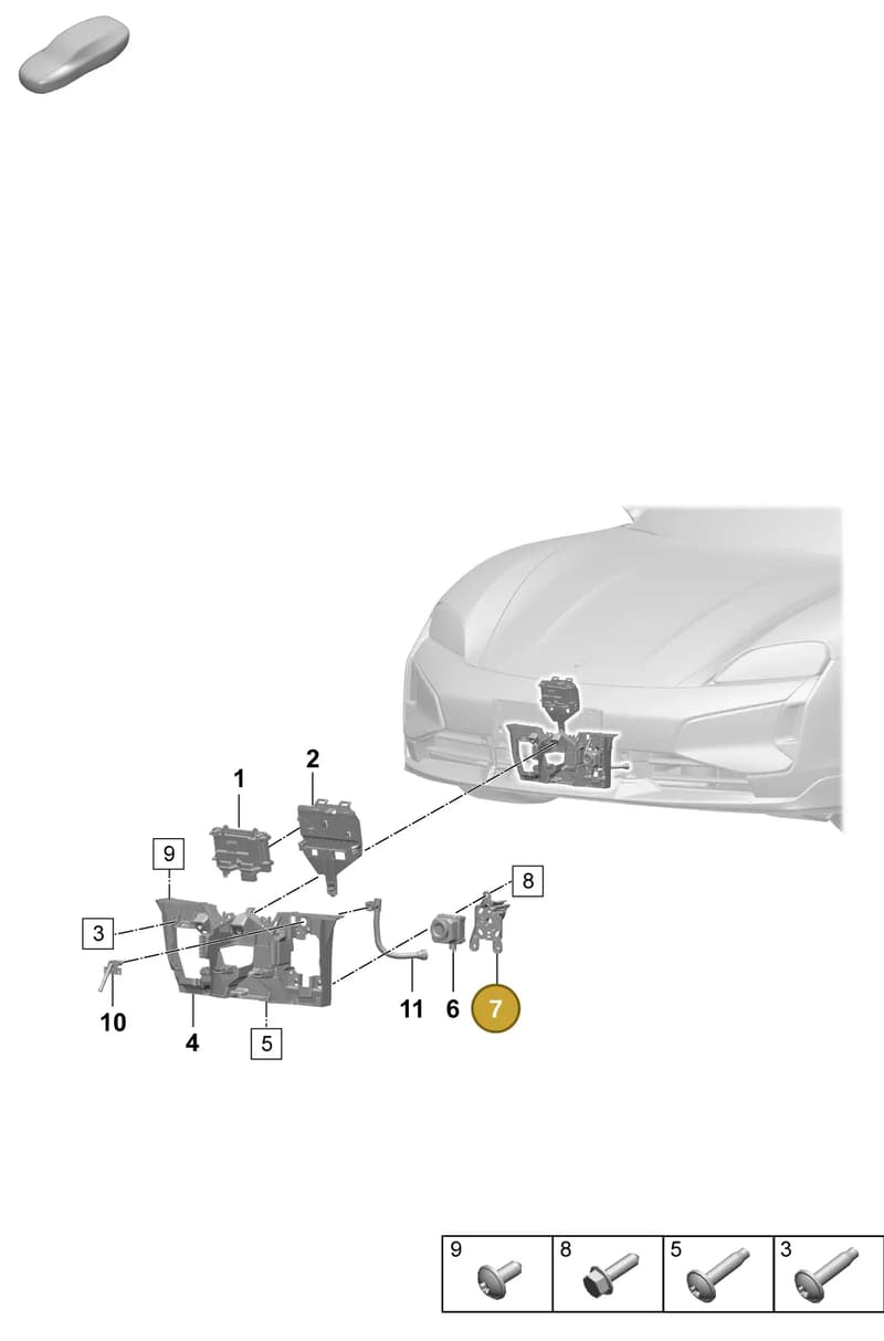 9J1980561A — Porsche Taycan Sport Turismo (2023-2025) diagram p64915200, position 7