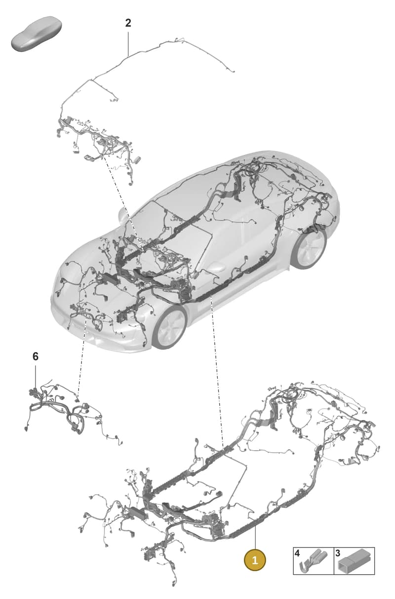 9J1998021AA — Porsche Taycan Sport Turismo (2023-2025) diagram p56902110, position 1