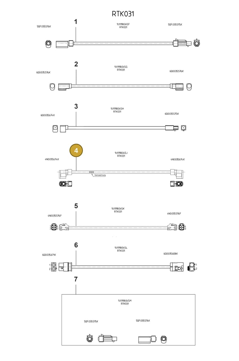 9J1998045J — Porsche Taycan Sport Turismo (2023-2025) diagram p56902310, position 4