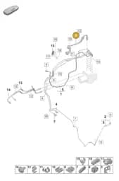 9JA614724 Porsche Brake Pipe