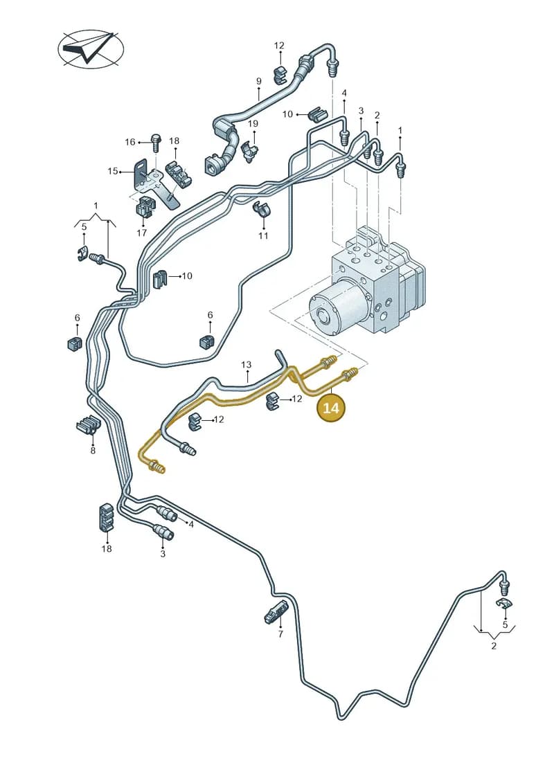 9JA614727B — Audi RS e-tron GT (2020-2025) diagram 4j1611020, position 14