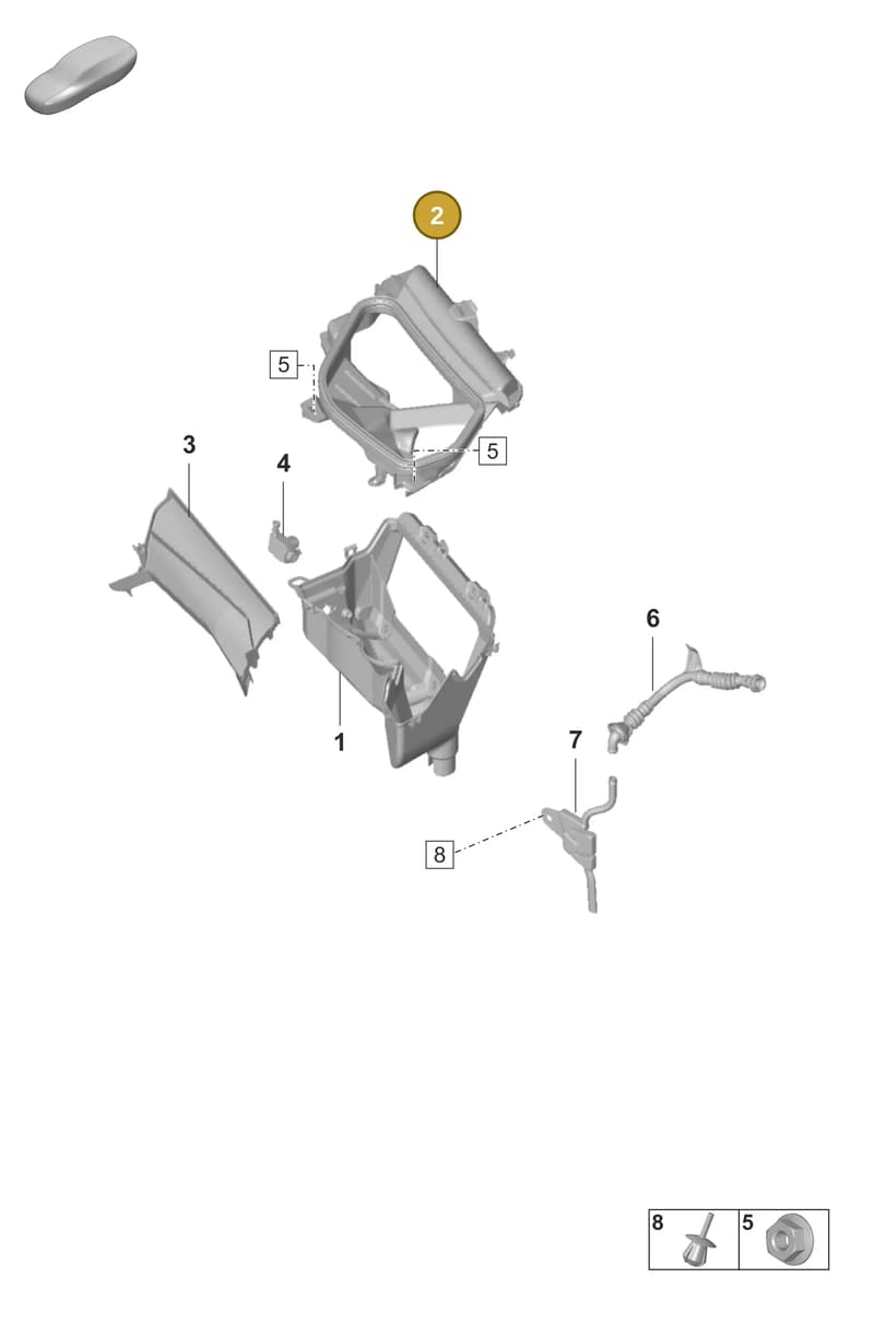 9JA815129B — Porsche Taycan Sport Turismo (2019-2024) diagram p56813000, position 2