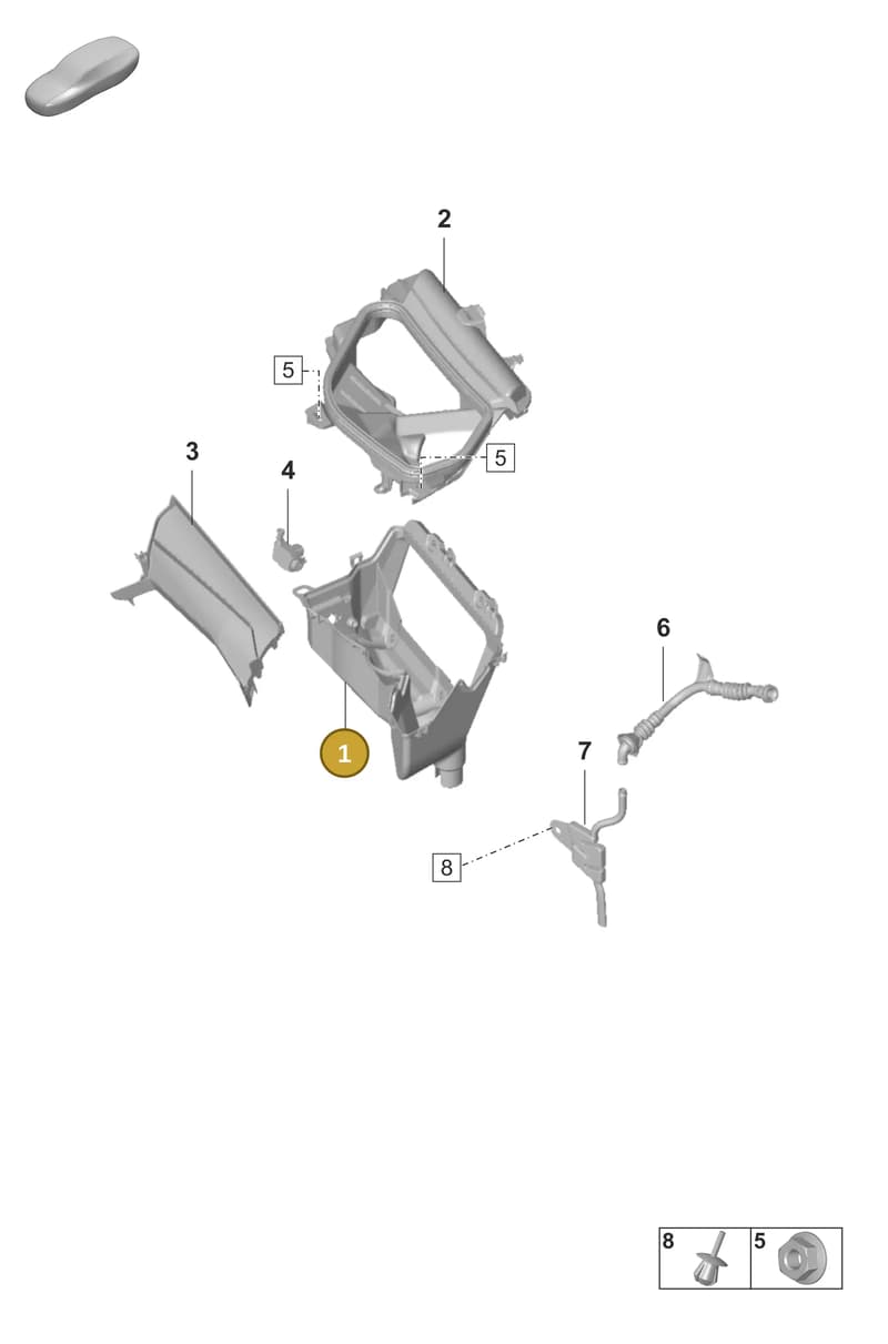9JA815130B — Porsche Taycan Sport Turismo (2019-2024) diagram p56813000, position 1