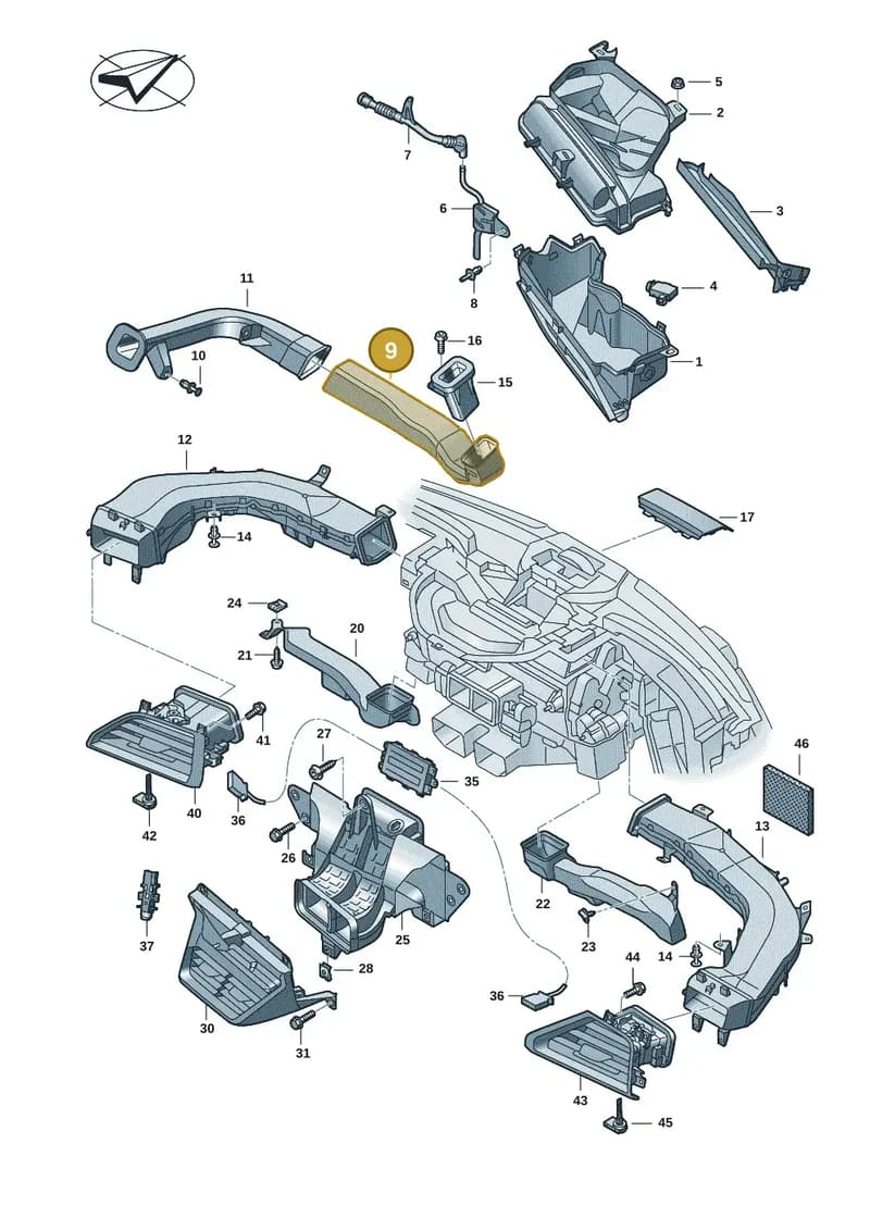9JA819502 — Audi RS e-tron GT (2020-2025) diagram 4j1819100, position 9