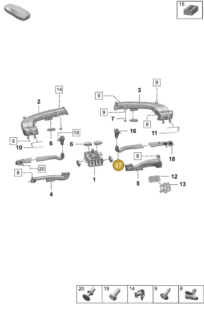 9JA819502 — Porsche Taycan Sport Turismo (2023-2025) diagram p64813101, position 17