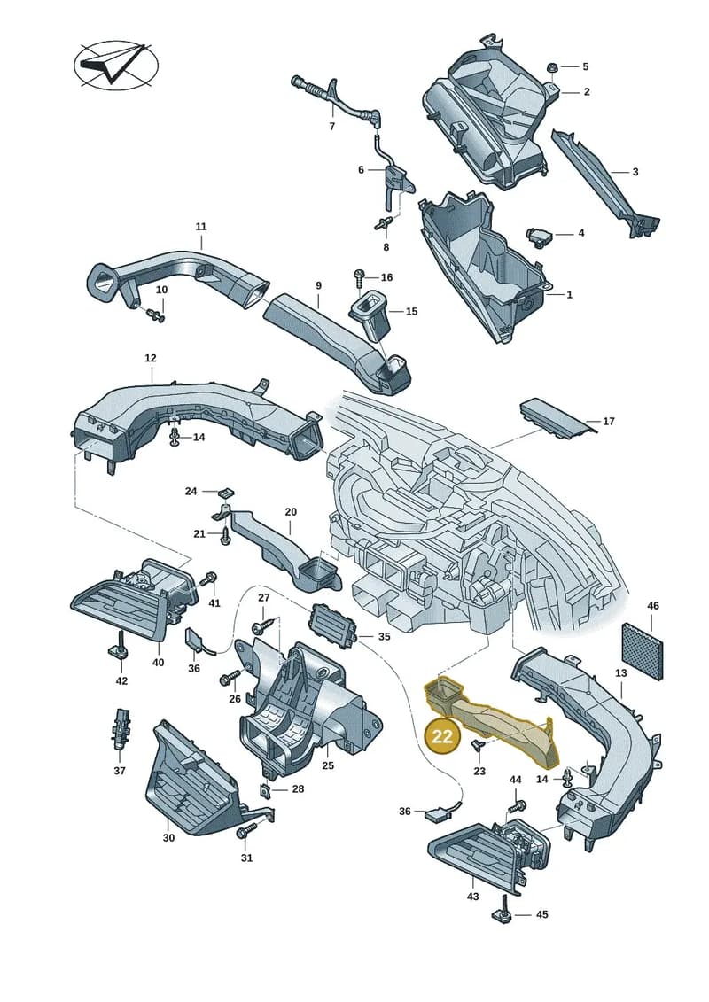 9JA819908 — Audi RS e-tron GT (2020-2025) diagram 4j1819100, position 22
