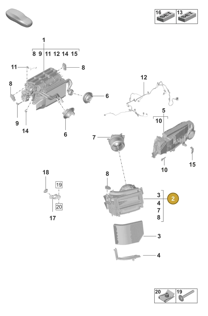9JA820155 — Porsche Taycan Sport Turismo (2023-2025) diagram p56814000, position 2