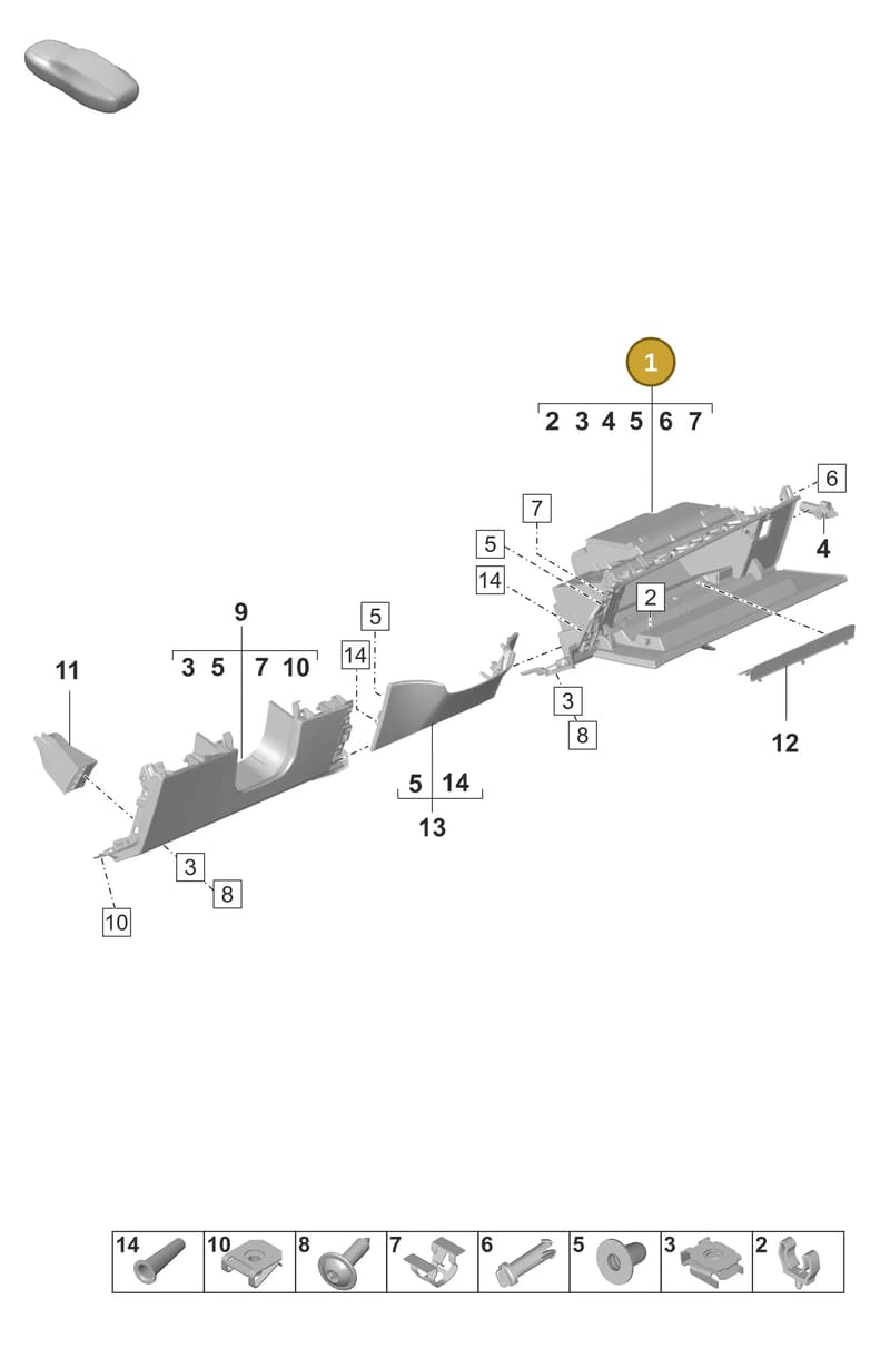 9JA857095JOP3 — Porsche Taycan Sport Turismo (2023-) diagram p56809080, position 1