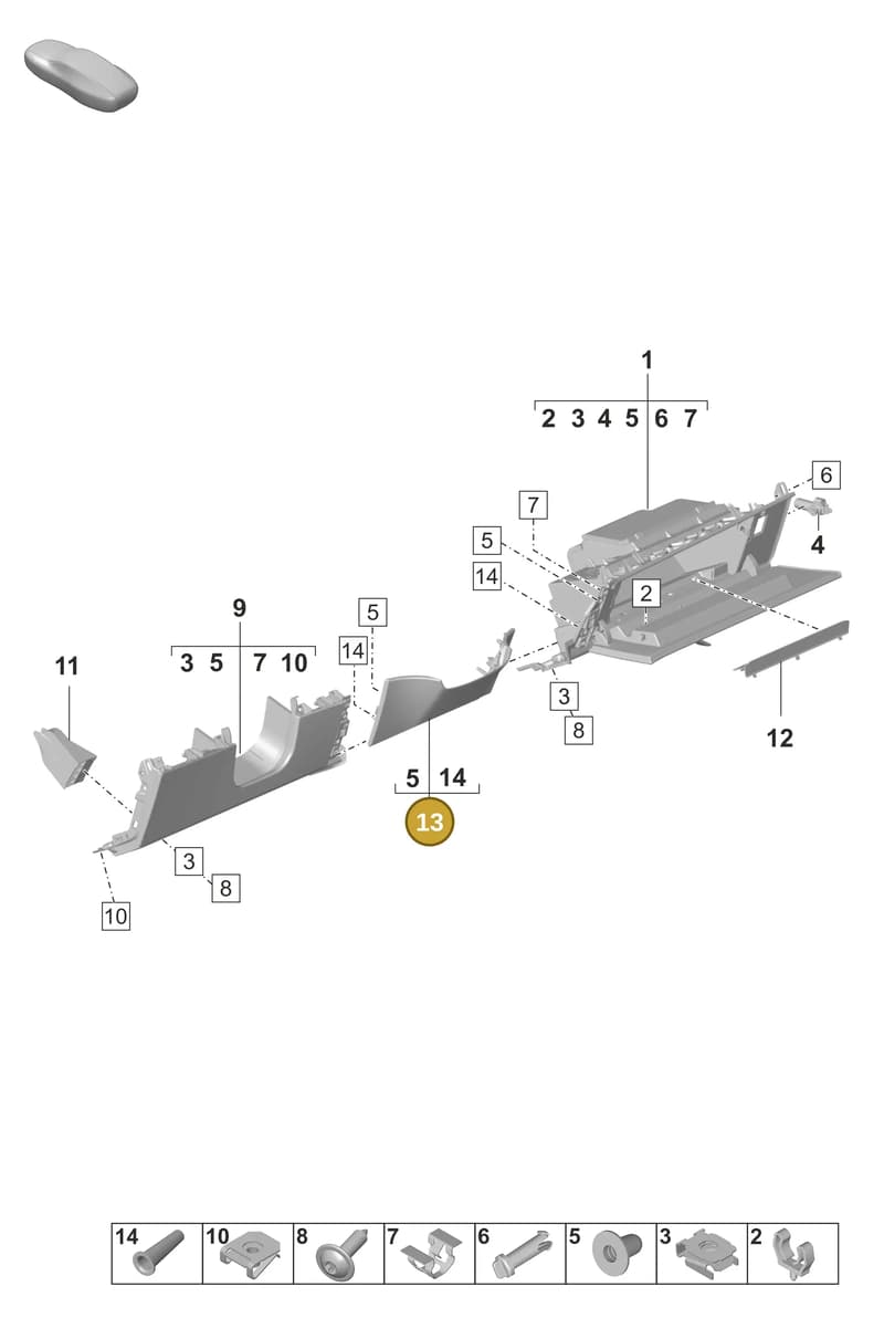 9JA857927OI9 — Porsche Taycan Sport Turismo (2023-) diagram p56809080, position 13