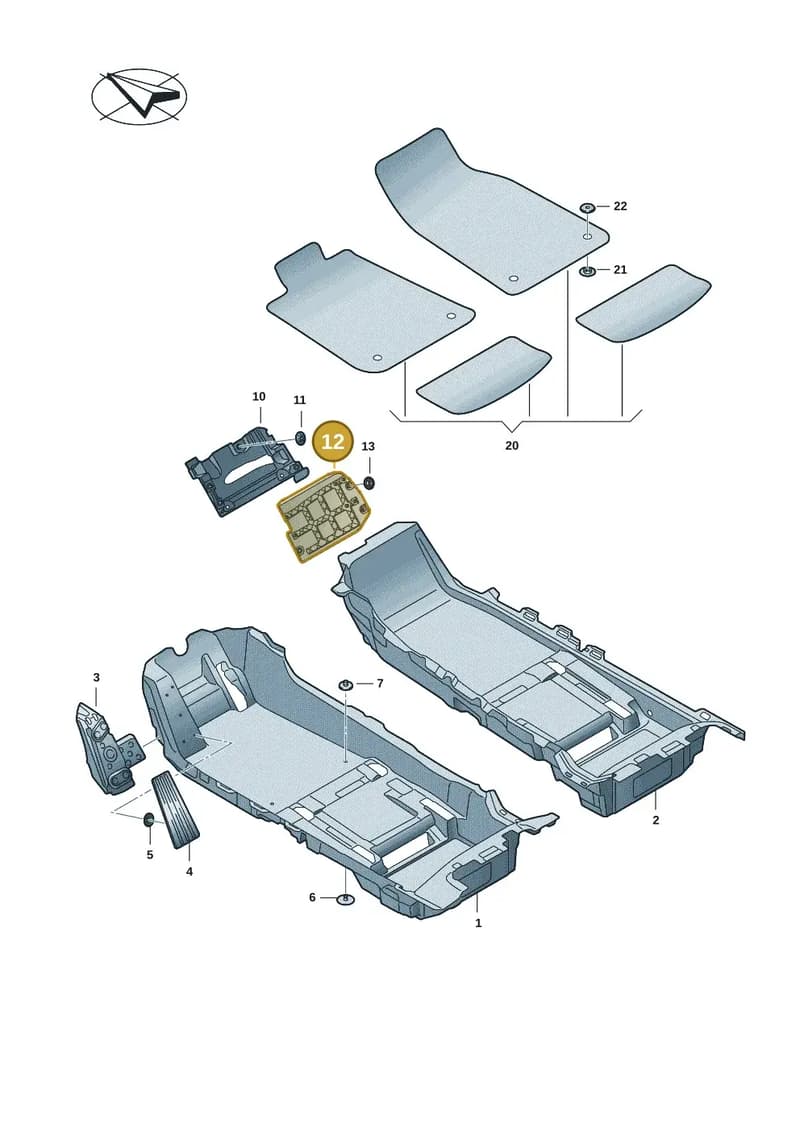 9JA861411 — Audi RS e-tron GT (2020-2025) diagram 4j1863000, position 12