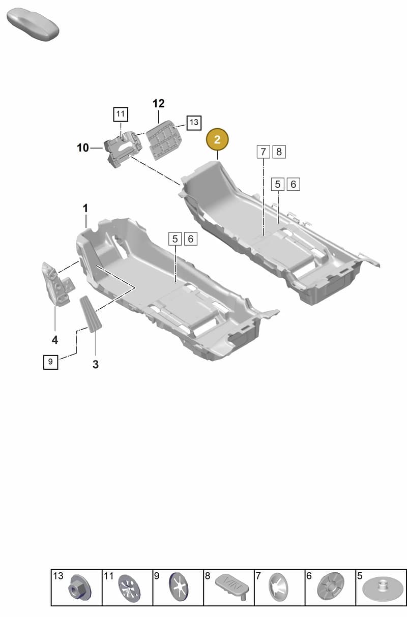 9JA863102AOS7 — Porsche Taycan Sport Turismo (2019-2024) diagram p56807100, position 2