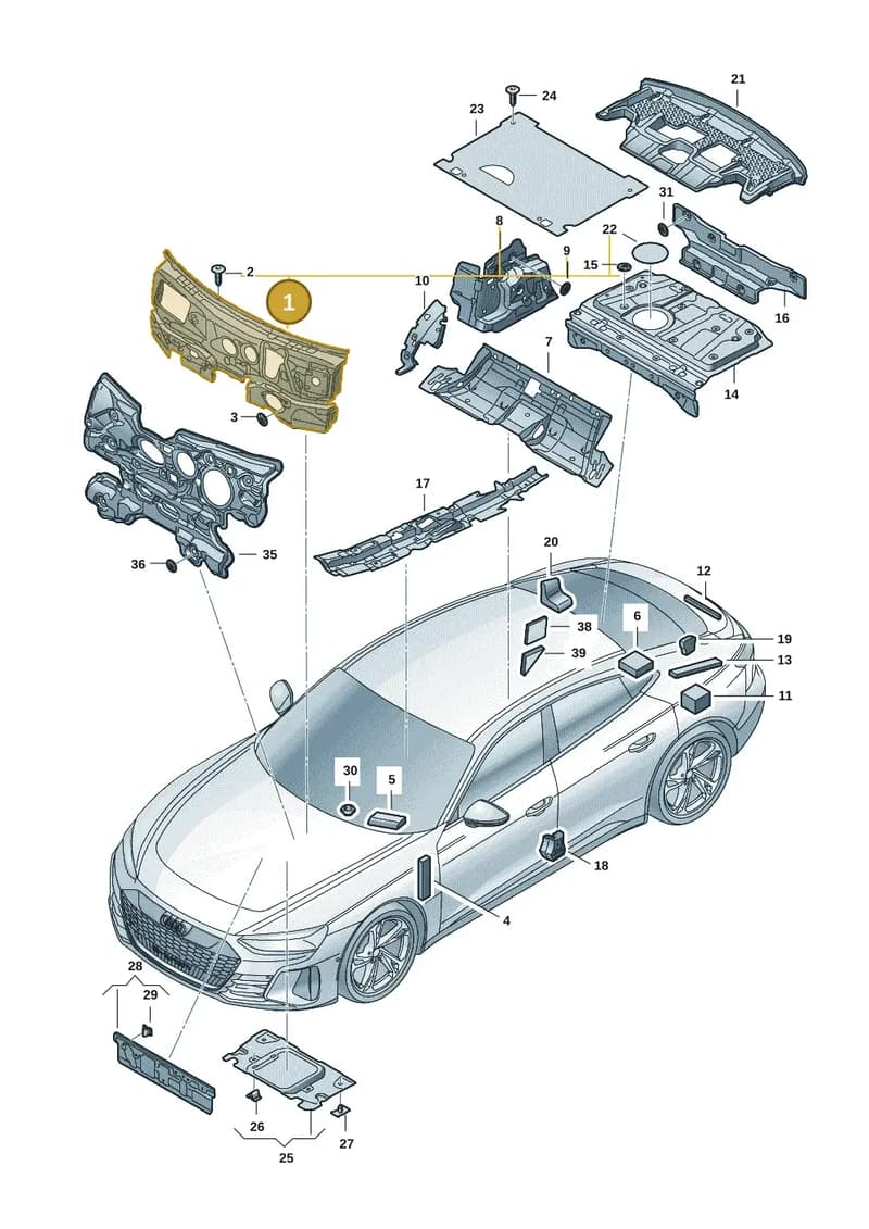 9JA863947B — Audi RS e-tron GT (2020-2025) diagram 4j1863200, position 1