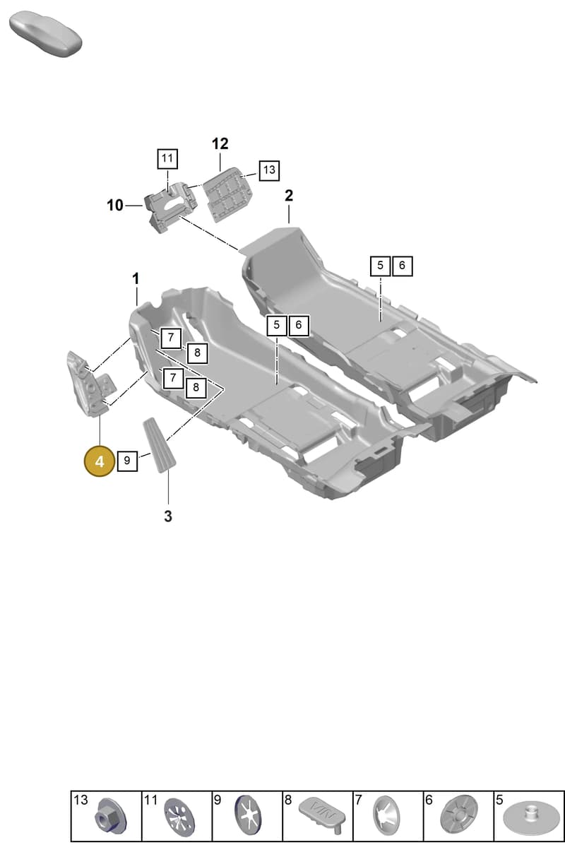 9JA863969 — Porsche Taycan Sport Turismo (2023-2025) diagram p56807110, position 4