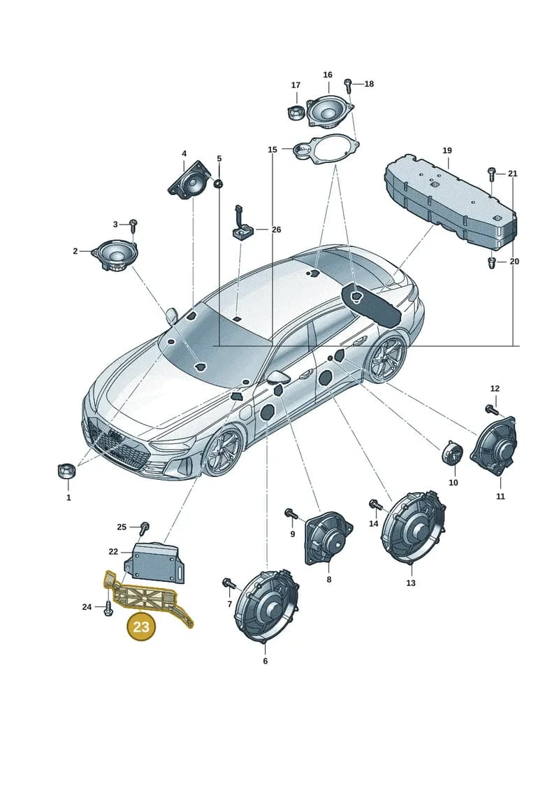 9JA907681 — Audi RS e-tron GT (2020-2025) diagram 4j1035350, position 23