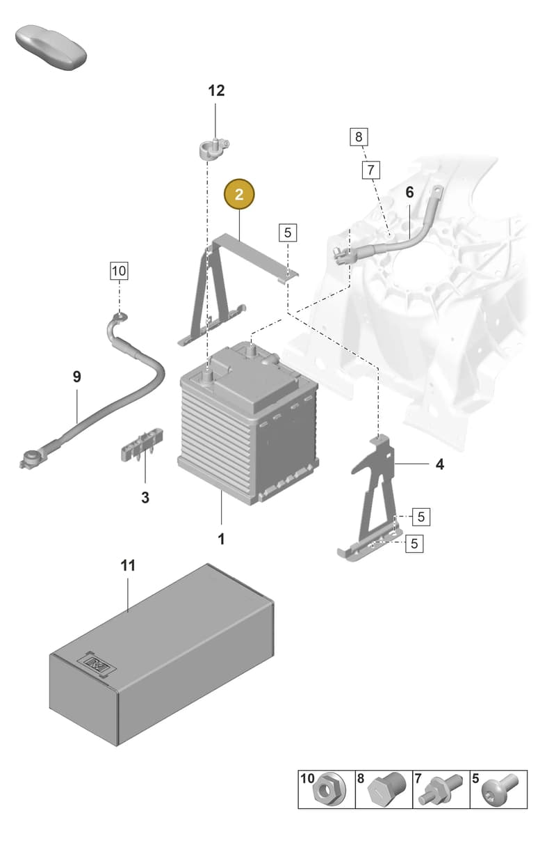 9JA915319 — Porsche Taycan Sport Turismo (2019-2024) diagram p56902060, position 2