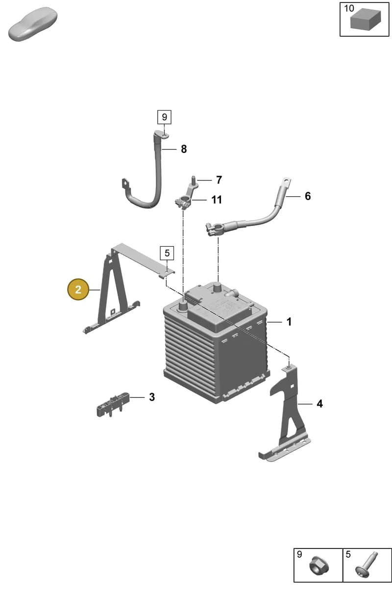 9JA915319C — Porsche Taycan Sport Turismo (2023-2025) diagram p64902300, position 2