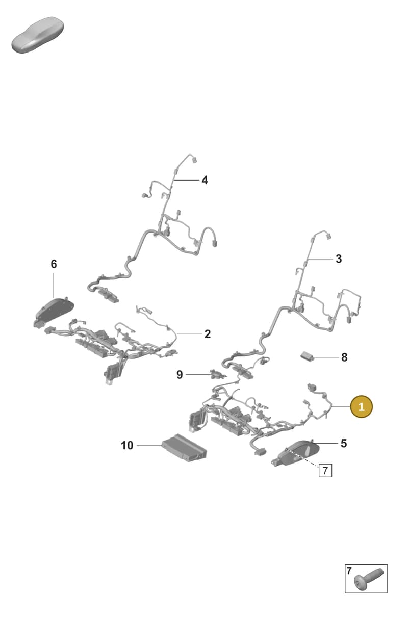 9JA971365BD — Porsche Taycan Sport Turismo (2023-2025) diagram p56817500, position 1