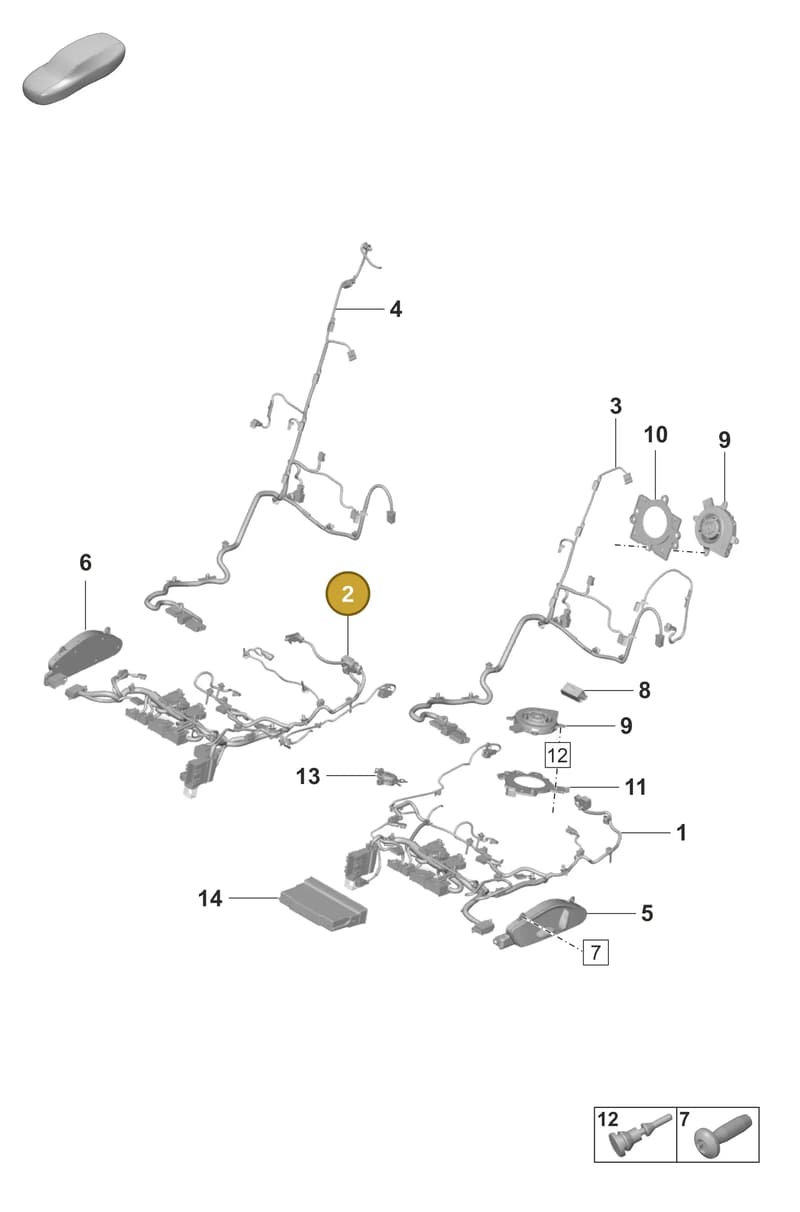 9JA971366BB — Porsche Taycan Sport Turismo (2023-2025) diagram p56817510, position 2