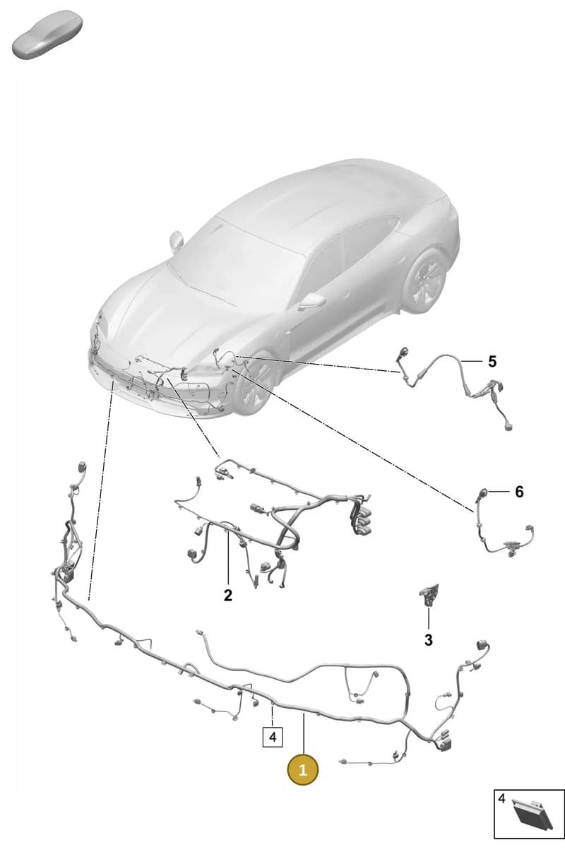 9JA972155E — Porsche Taycan Sport Turismo (2023-2025) diagram p64903400, position 1