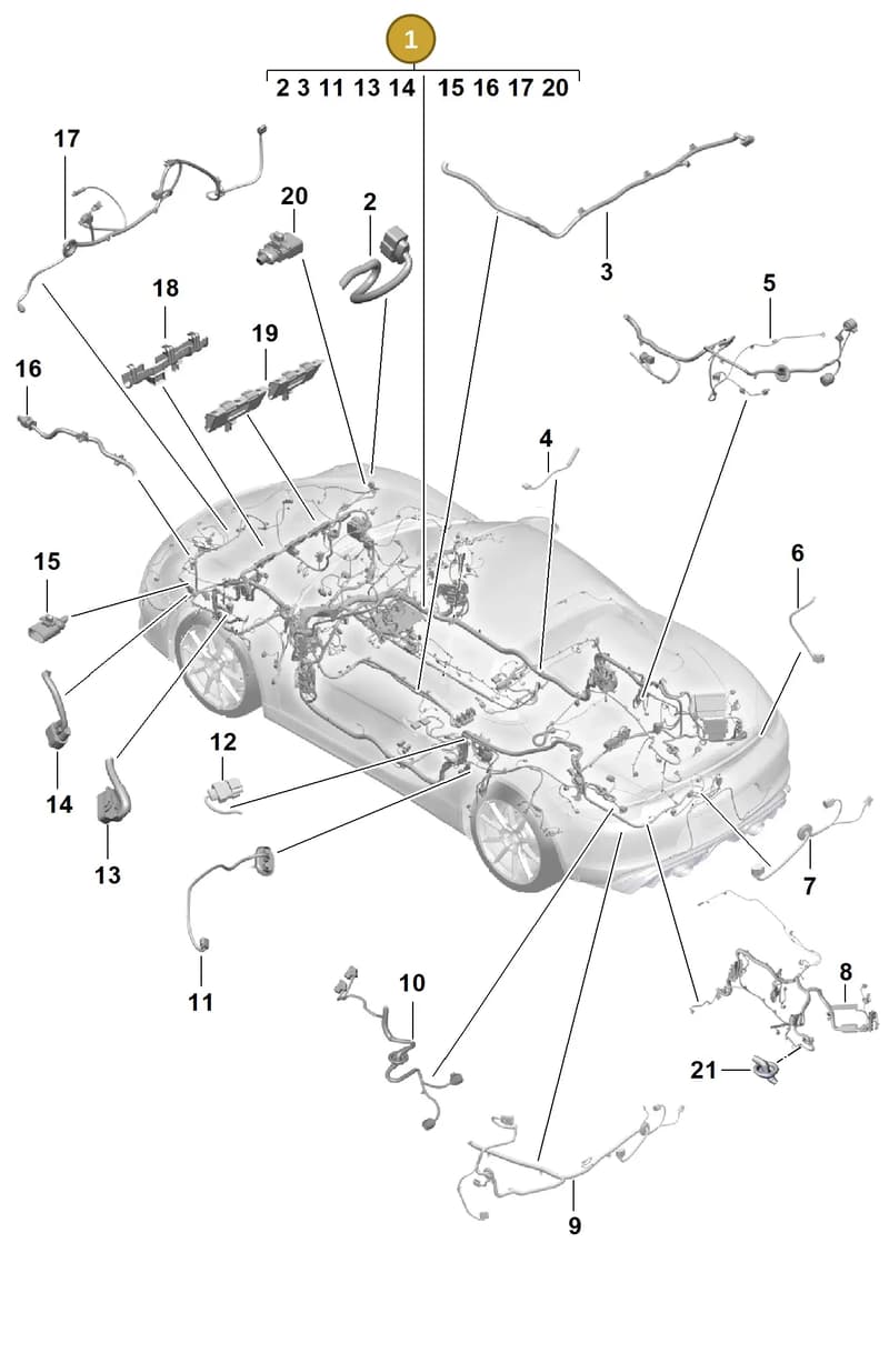 9P0974000B — Porsche Boxster Spyder (2019-2020) diagram p54902100, position 1