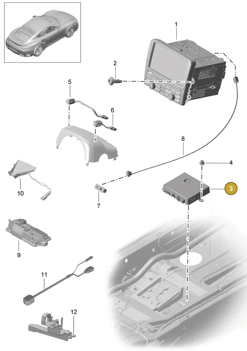 9P1035215 — Porsche GT2 RS Clubsport (2013-2020) diagram p42911000, position 3