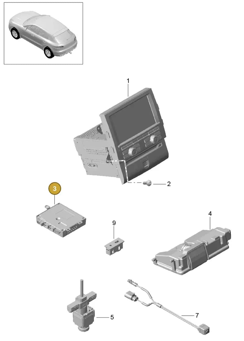 9P1035215 — Porsche Macan (2013-2018) diagram p44911000, position 3