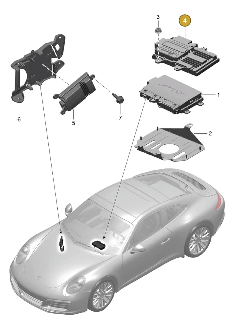 9P1035223B — Porsche 911 (2016-2019) diagram p47911010, position 4