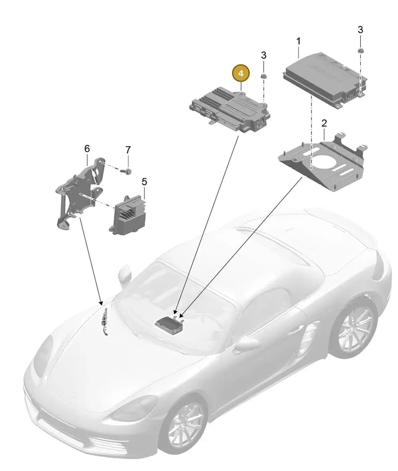 9P1035223B — Porsche Boxster (2016-2019) diagram p48911010, position 4