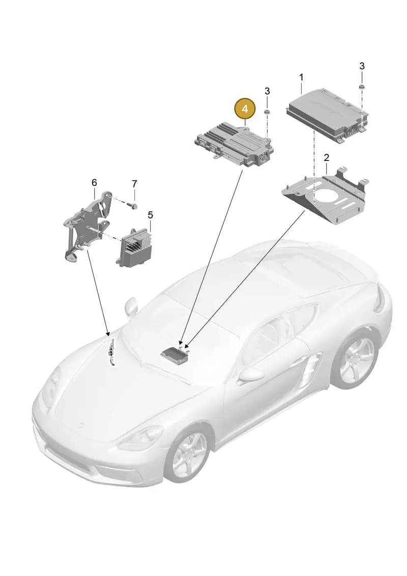 9P1035223B — Porsche Cayman (2016-2019) diagram p50911010, position 4