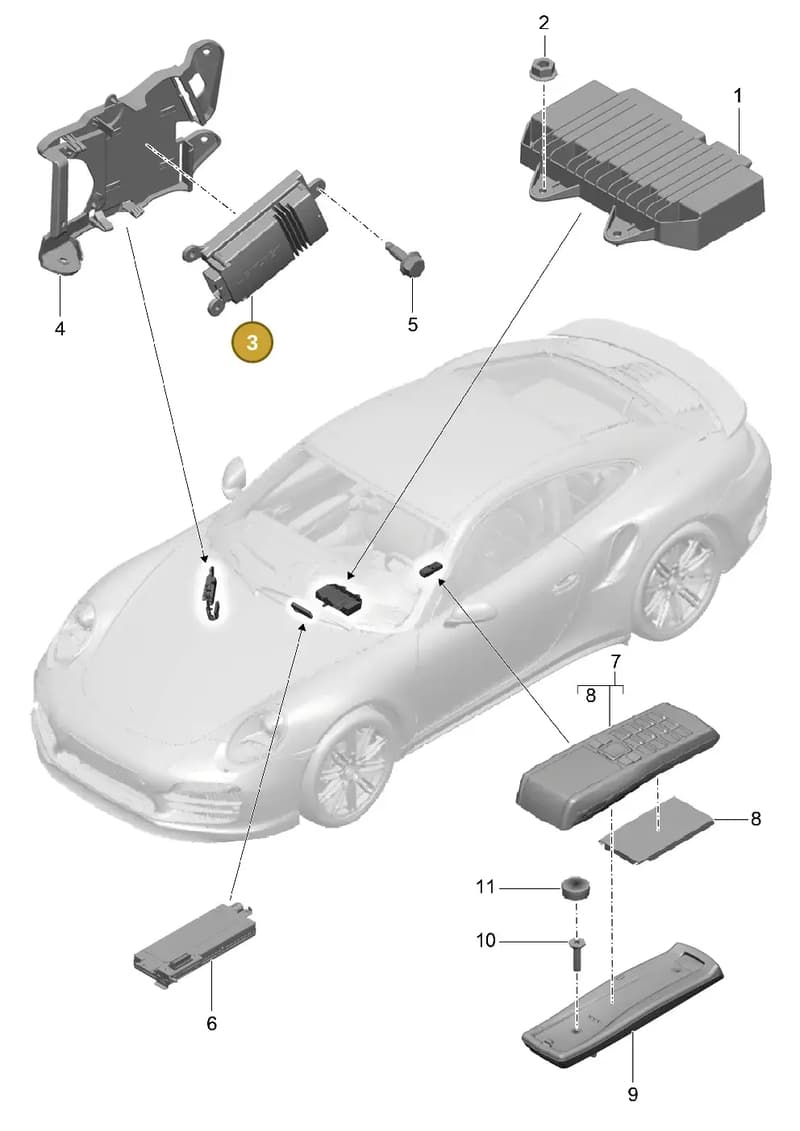 9P1035465 — Porsche GT2 RS Clubsport (2013-2020) diagram p42911010, position 3